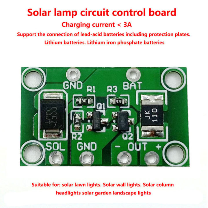 pcbfun-สนามหญ้าพลังงานแสงอาทิตย์ควบคุมแสง1a-3-2v-3-7v-6v-12v-แผงวงจรควบคุมบอร์ดแผงโมดูลแผงเครื่องควบคุมการชาร์จพลังงานแสงอาทิตย์สำหรับบ้านสนามหญ้าพลังงานแสงอาทิตย์ไฟภูมิทัศน์พลังงานแสงอาทิตย์