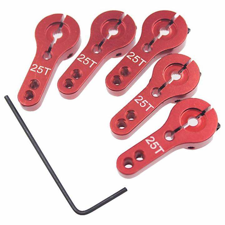 6Pcs 25T Aluminum Servo Horn M3 threads Steering Arm High Torque Servos