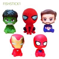 Fishstick1 โมเดลฟิกเกอร์ PVC รูปสไปเดอร์แมน มาร์เวล อเวนเจอร์ส ไอรอนแมน กัปตันอเมริกา สําหรับตกแต่งเค้ก