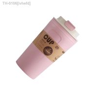 ❆☸✸ ivhefd Copos De Café Fibra Bambu Garrafas Água Canecas Carro Garrafa Leite Resistente Ao Calor Copo Palha Impermeável Útil 401-500ml