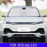 สำหรับ BYD Atto 3 EV 2022 2023อุปกรณ์ป้องกันแสงแดดป้องกันรังสียูวีม่านสีอาทิตย์ Visor ด้านหน้ากระจกป้องกันอุปกรณ์เสริมในรถยนต์