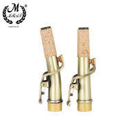 M MBAT 2Pcs Soprano Saxophone Bend &amp; Straight Neck Kit Woodwind Instrument ทองเหลือง16.7Mm Sax คอเปลี่ยน Sax อุปกรณ์เสริม