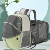 Scalable Cat Dog Backpack Portable Oxford Fabric Carrier Bag Breathable Mesh Travel Collapsible Cat Backpack Supplies