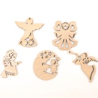 ✼◇ஐ Mix Wooden Angel Pattern Scrapbooking Painting Collection Craft Handmade Accessory Home Decoration DIY 44-48mm 10pcs