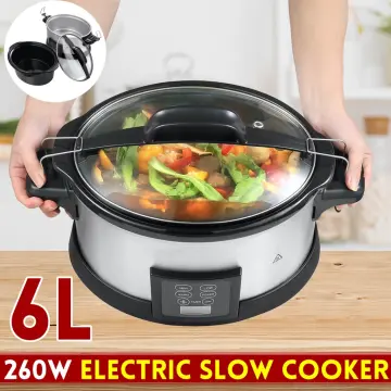 6L Household Electric Heating Pot 220V Induction Cooker 1600W Separate  Plate Detachable Hot Slow DHG-C60D1