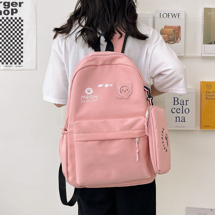 Cute High School Student Large Backpack