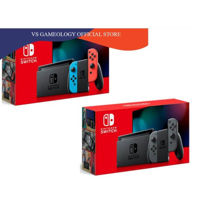Nintendo Switch V2 Battery Enhanced Console with Tempered Glass (1 Year