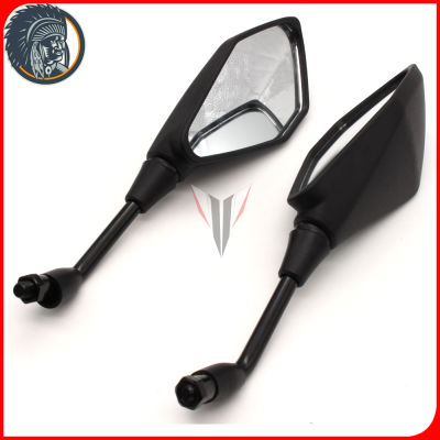 For Kawasaki Z900 2017 One Pair 10mm Motorcycle Mirrors Motorbike Scooter Side Rear View Mirror Black Rearview Mirror