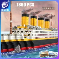 RUICHENG 1860 pcs Titanic Model Large Cruise Ship/Boat 3D Micro Building Blocks Bricks Collection DIY Toys for Children Christmas Gift