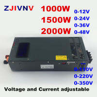 รับประกัน1000W 1500W 2000W Ac-Dc แรงดันสวิตช์จ่ายไฟสลับและกระแสปรับได้12V 24V 36V 48V 70V 350V พร้อม Displayer ซีซีซีวีขายดีที่สุด PSU