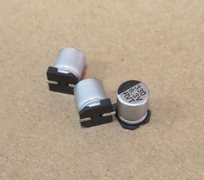 【cw】 50pcs 6.3V 330UF 6.3MMX7.7MM SMD chip Aluminum electrolytic capacitor 6.3x7.7MM