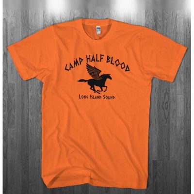 [New] เสื้อยืดผ้าฝ้ายพิมพ์ลาย Camp Half Blood T-Shirt Percy Jackson Halloween Costume Shirts Adult Short Sleeve Sport Oversize