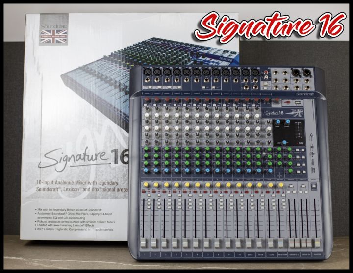 มิกซ์เซอร์-soundcraft-signature-16-เสียงดีราคาถูก-รับประกันคุณภาพ-มีของพร้อมส่ง-ถ่ายจากสินค้าจริงตรงปก100