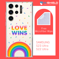 [S23ultra][S22ultra] HI-SHIELD Stylish เคสใสกันกระแทก Samsung S23ultra รุ่น Rainbow2