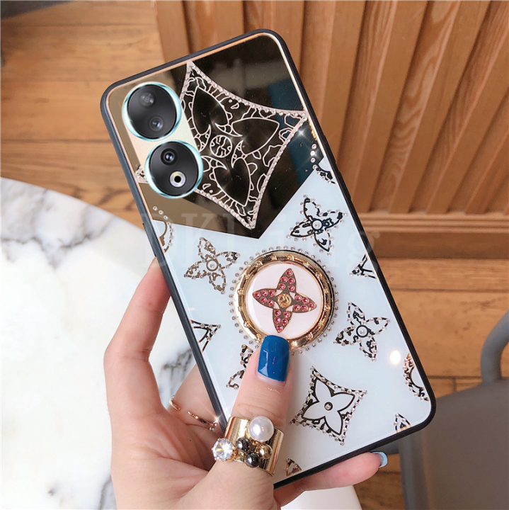 เคสโทรศัพท์ซิลิโคนแข็งแบบเจาะเพชรสุดหรูได้90lite-เคสสำหรับ-honor-แวววาวแฟชั่นสำหรับแหวนใส่นิ้ว-honor90-90-5g-honor-90-lite-honor-70-lite-2023-5g