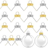 【CC】﹊  50PCS Round Ornament Caps Gold Removable Metal Hangers Cap Xmas New Year Ornaments