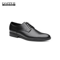 DAPPER รองเท้าหนังทำงานแบบผูกเชือก Winter Derby Shoes สีดำ