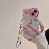 เคสไอโฟนลายขยุกขยิกห่วงโซ่กล้องวงจรปิดแบบสีหัวใจ Iphone14ปลอกกันกระแทก14Plus 14pro 14promax IPhone 7 8Plus XR XS Max 11 12 13 Pro Max