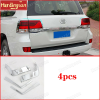 Hardingsun แผ่นครอบแม่พิมพ์เครื่องประดับไฟท้าย ABS 4ชิ้นสำหรับ Toyota Land Cruiser LC200อุปกรณ์แต่งรถ Hiasan Mobil 2016-2019ชิ้น