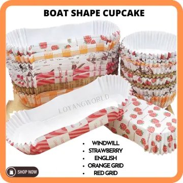 Liners Baking Cupcake Paper Cups Cake Loaf Oval Mini Muffincup Bread Pan  Pans Liner Disposable Silicone Boat Shape Tray Dessert