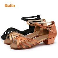 hot【DT】 Children Dancing Shoes Kids Latin Tango Ballroom  3cm Low Heels Womens Zapatos Mujer Latino 26-40