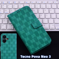 เคสหนังแบบฝาพับสำหรับใส่การ์ด Tecno Pova Neo 3 Neo 2แบบนูนกรณีโทรศัพท์แบบดิจิตอล Lite เคสหนังโทรศัพท์มือถือ