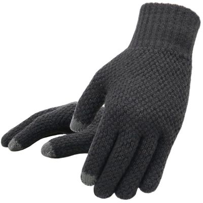 Winter Men Knitted Gloves Touchscreen High Quality Male Mitten Thicken Warm Wool Cashmere Solid Men Business Gloves Autumn