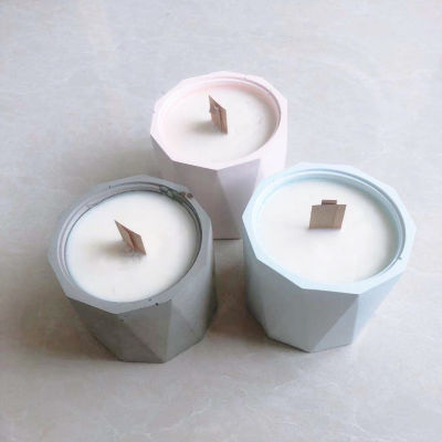 Silicone Concrete Candle Pot Molds Cement Candle Cup Molds Geometry Candle Vessel Molds Home Garden Pot Molds