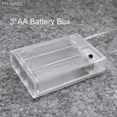 3 AA Battery Holder Box Case with Switch New 3 AA 4.5V Battery Holder Box Case with Lead Transparent Box