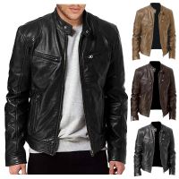 Brand Men Jacket 2021new Spring Fall Soft Leather Jackets For Man Clothing Long Sleeves Coat Fashion Korean Style Thin Clothing