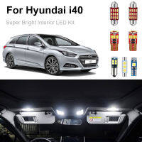 19ชิ้นรถยนต์ Led มหาดไทยชุดไฟสำหรับ Hyundai I40 VF Saloon Wagon CW 2011- 2015 2016 2017 2018 2019โดมแผนที่ป้ายทะเบียน C An BUS