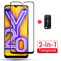 9D Full Screen สำหรับ Vivo Y17 Y20 Y16 Y11 Y22 Y35 Y76 Y30 Y12 Y12i Y21 Y21s Y33s Y50 Y20i Y51 Y31 V25 V25E Y15 Y91 Y91i Y95 V21 V21E V23 Y72 Y52 Y75 S1 2 In 1กระจกเทมเปอร์และเลนส์ฟิล์มใสป้องกันรอย