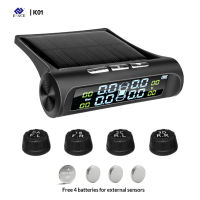 E-ACE Car TPMS Portable Tire Pressure Monitoring System External Sensor Lighter Type USB Charging Port Security Alarm