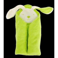 toTs - 180103 Hooded Towel Green ผ้าเช็ดตัวเด็ก ลายกระต่ายน้อยสีเขียว