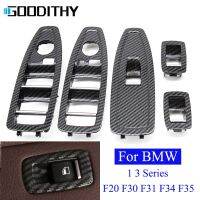 LHD RHD Carbon Fiber Door Master Window Lift Switch Button Panel Cover Trim Replacement For BMW 1 3 Series F20 F30 F31 F34 F35