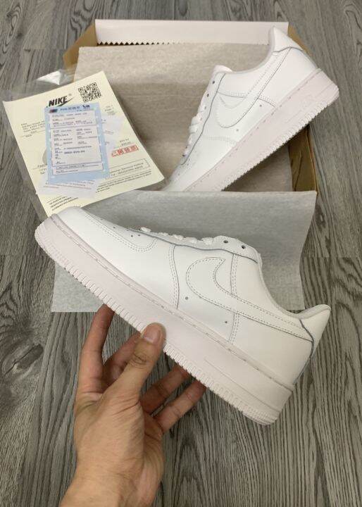 Giày Thể Thao Nike Air Force 1 Trắng Da 2 Lớp Chuẩn11 Giày Sneaker Nam Af1  ️[Tặng Kèm Vớ] | Lazada.Vn