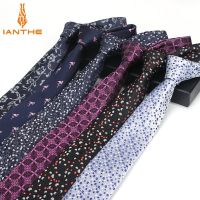 high quality man 39;s tie 6 cm skinny ties Wedding dress neckties for men flower dot cravate business pour homme rouge slim necktie