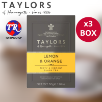 Taylors of Harrogate Lemon Orange Tea ชาดำ ผสม เลมอน ส้ม 20ซอง 50g. แพ็ค 3 กล่อง