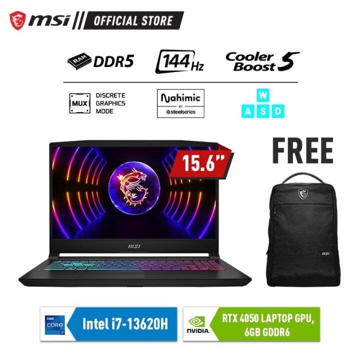 MSI KATANA 15 B13VEK 1002ID I7-13620H 16GB 1TB SSD RTX4050 6GB 15.6 ...