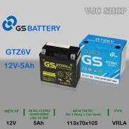 Ắc qui xe GS 12V 5AH, pin-ắc qui xe GS 5ah GTZ6V công nghệ tới từ nhật bản-