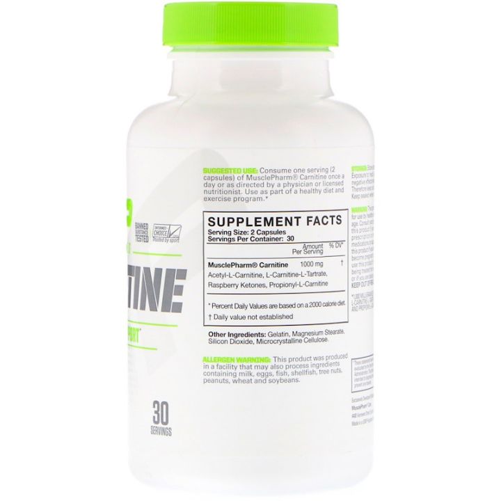 musclepharm-carnitine-60แคปซูล-30servings