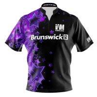 Brunswick DS Bowling Jersey - Design 2135-BR 3D Polo Shirt Zipper Polo