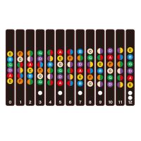 【Moon Musical】 Beginner Guitar Fretboard Scale Sticker Practice Note Fingerboard Decals Labels Electric Guitarra Accessories 1แผ่น