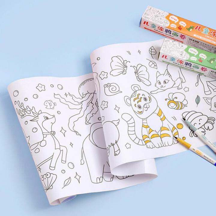 drawing-roll-coloring-paper-roll-for-kids-diy-painting-water-resistant-filling-paper-painting-drawing-paper-early-educational-drawing-book-heathly