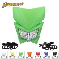 ◑✘ Motorcycle Headlight Headlamp Motorbike Head Lamp Light Mask Refires 35W 12V 4WD For KLX450 250 Dirt Bikes Motocross HL105