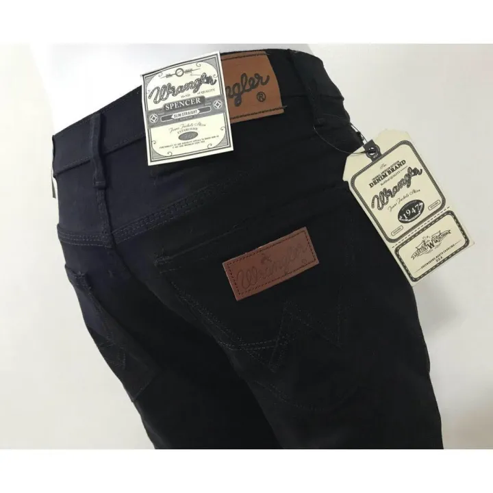 Wrangler Black basic pants for men jeans skinny stretchable | Lazada PH