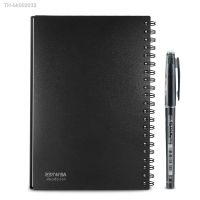 ❇№❡ A6 Reusable Erasable Notebook black notebook Microwave Wave Cloud Erase Notepad Note Pad Lined With Pen save paper