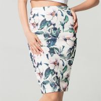 Fashion Elegant Bodycon Floral Print Midi Skirt Women Spring Summer Style Pencil Skirt