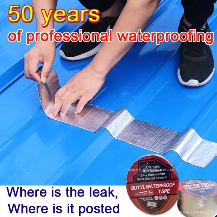 Tape Waterproof Sealant Instant Watertight Roof Gutter Construction Repair Aluminum Foil Butyl