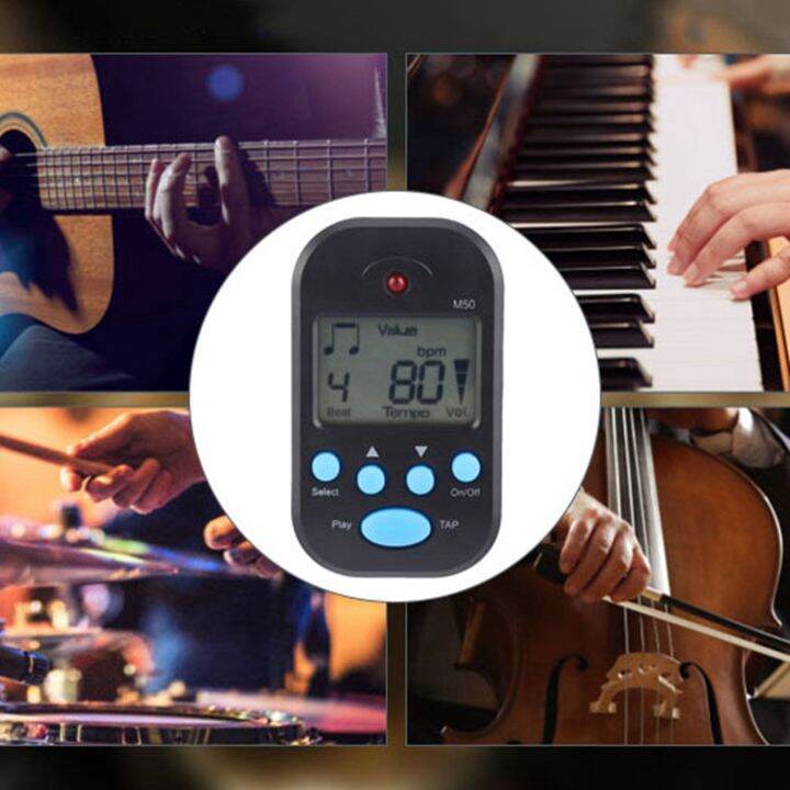 Digital Metronome Mini LCD Digital M50 Electronic Metronome Tempo ...